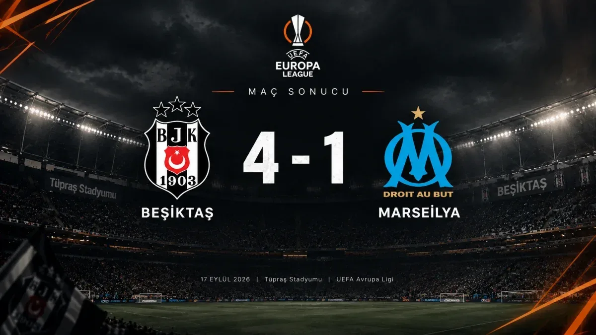 Beşiktaş Avrupa’ya muhteşem başladı! Marsilya’yı 4-1 mağlup etti
