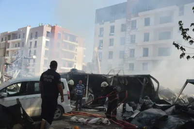Malatya’da şantiye yatakhanesinde yangın