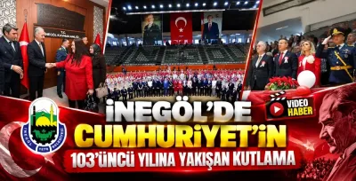 İnegöl’de Cumhuriyet’in 103’üncü yılına yakışan kutlama